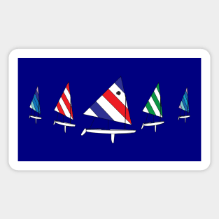 Sunfish Sailboats Racing Sticker